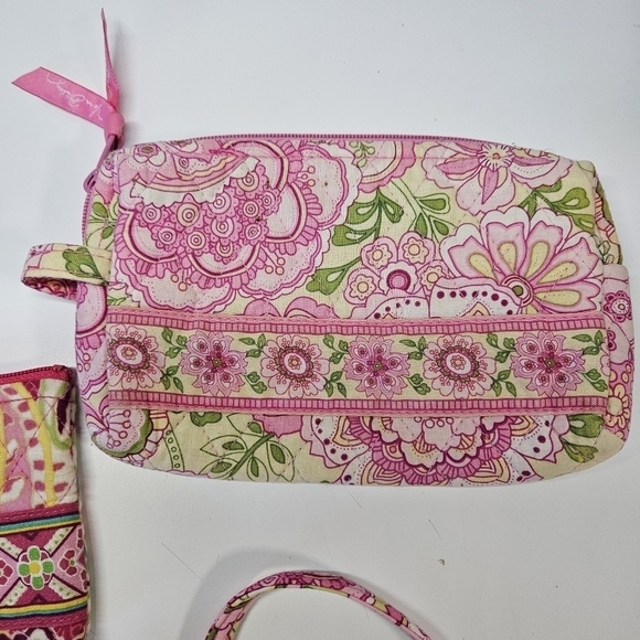 Vera Bradley Mixed 5 Piece Lot Purse Wallet Travel Cosmetic Cases Pink Brown Red - Picture 4 of 8